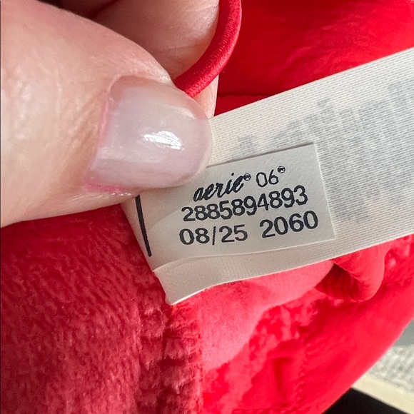 Aerie Offline XS Sherpa Zip Up Jacket Red - Picture 4 of 4